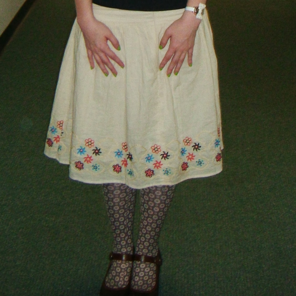 Nordstrom Floral A-line skirt